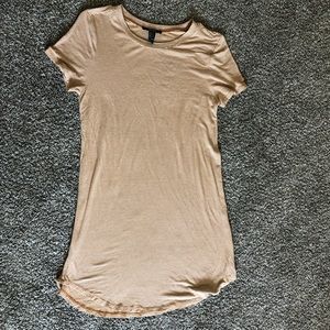 Forever 21 yellow striped T-shirt dress